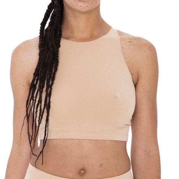 american apparel sleeveless crop top